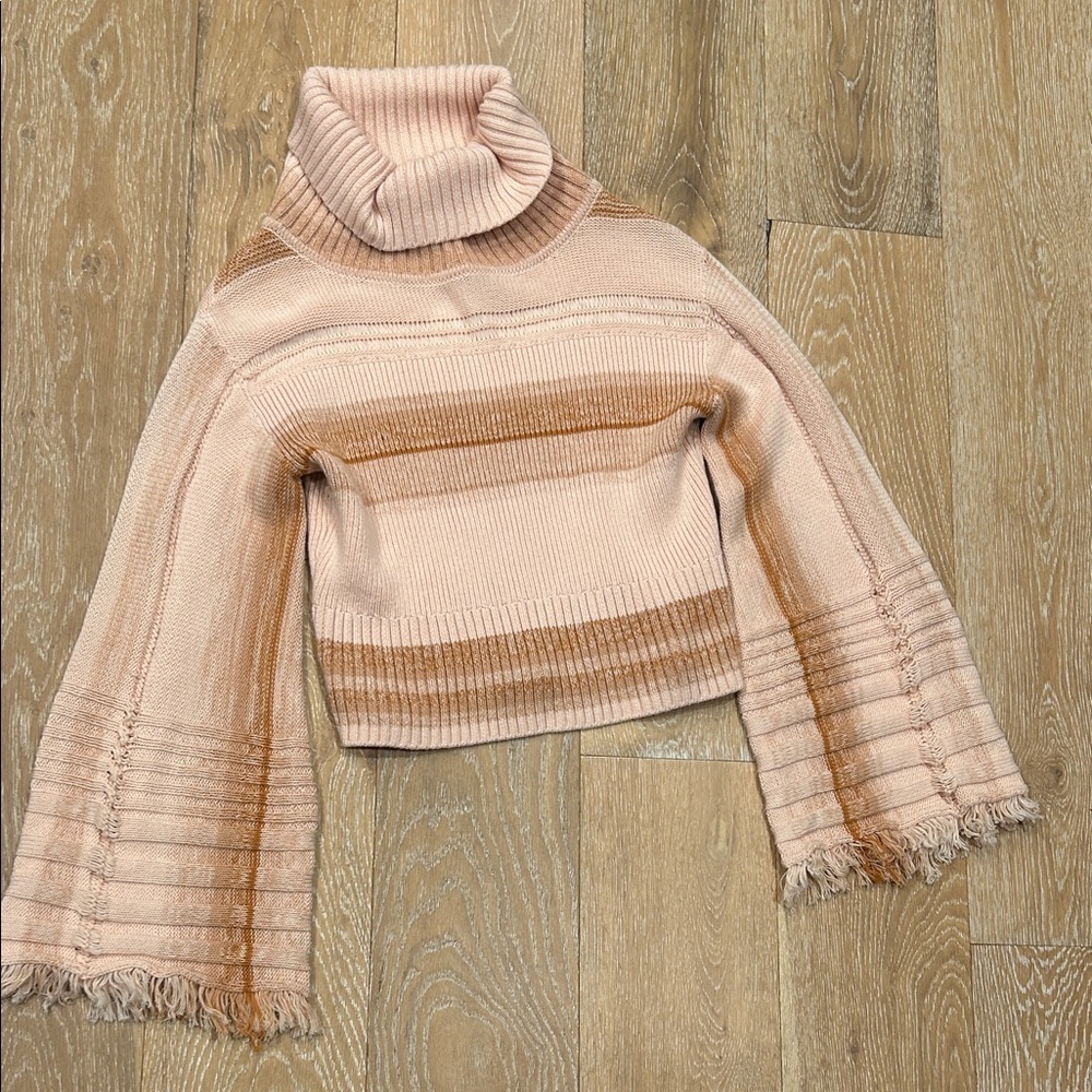 Free People Close to Me Peachy Pink Boho Sweater - Picture 3 of 10